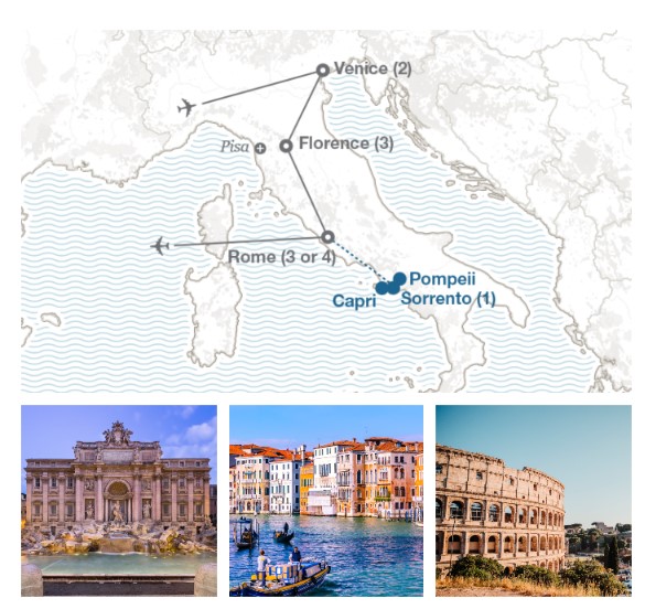 Italy Tour Map